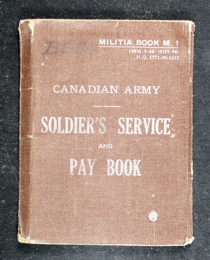 Berg, Leonard Alfred_ Soldatenboekje -Soldiers Paybook (Bron: Canada, WWII Service Files of War Dead, 1939-1947)