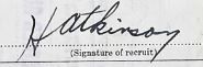 Atkinson, Hubert Fenton Booth: Handtekening – Signature (Bron: Canada, WWII Service Files of War Dead, 1939-1947)