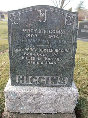 Higgins, Percy Dexter: grafsteen - headstone in Canada (foto: Find a grave)