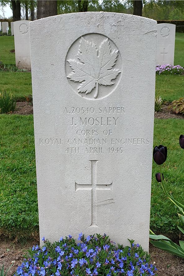 Mosley, James - Grafsteen – Headstone - Canadian War Cemetery Groesbeek (foto: Harm Kuijper)