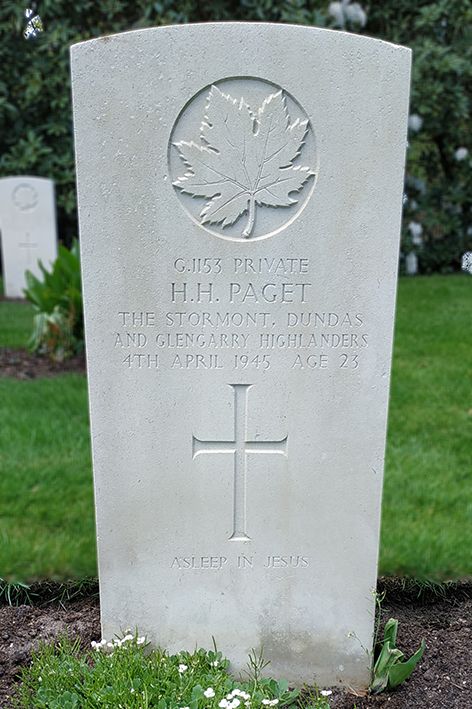 Grafsteen – Headstone - Canadian War Cemetery Holten  (foto: Harm Kuijper)