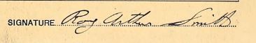 Handtekening – Signature (Bron: Canada, WWII Service Files of War Dead, 1939-1947)